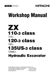 HITACHI ZAXIS ZX 130K-3 EXCAVATOR Service Repair Manual