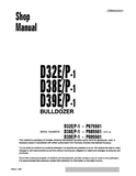 Komatsu D38E-1 Dozer Bulldozer Service Repair Manual S/N P085501 and up