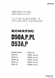 Komatsu D53A-16 Dozer Bulldozer Service Repair Manual S/N 65001 and up