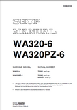 Komatsu WA320PZ-6 Wheel Loader Service Repair Manual SN：70092 and up