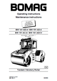 Bomag BW 141 AD-4 Tandem Rollers Service Repair Manual