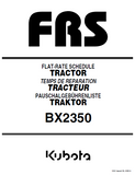 Kubota BX2350 Tractor Parts Catalogue Manual