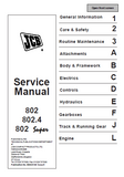 JCB 802.4 MINI EXCAVATOR Service Repair Manual SN（732450 to 732999）