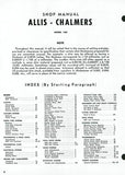 Allis Chalmers Model 160 Tractor Service Repair Manual
