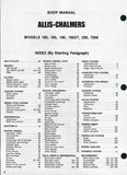Allis Chalmers Models 200 Tractor Service Repair Manual