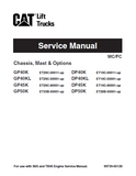 Caterpillar Cat DP50K Forklift Lift Trucks Service Repair Manual SN:ET28B-50001 and up