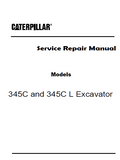 Caterpillar Cat 345C Excavator (Prefix TBA) Service Repair Manual (TBA00001 and up)