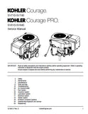 Kohler Courage SV720 Service Repair Manual