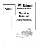 Bobcat V638 VersaHANDLER Telescopic Forklift Service Repair Manual S/N: A2ZV11001 AND Above (with Cab)