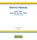 New Holland 9090L Side Conveyor TIER 3 Grape Harvester Service Repair Manual (Part number 51697776)