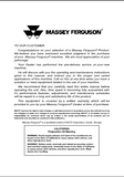 Massey Ferguson 9895 CE Combine Operator’s manual