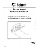 Bobcat 48 Hydraulic Pallet Fork Service Repair Manual S/N 230800101 And Above