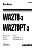 Komatsu WA270-3 Wheel Loader Service Repair Manual SN: WA270H20051 and up