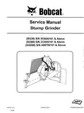 Bobcat SGX60 Stump Grinder Service Repair Manual S/N A00700101 And Above