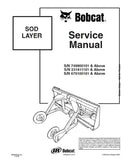 Bobcat Sod Layer Service Repair Manual S/N 749900101 And Above