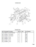 Kubota B26 Tractor Loader Backhoe Parts Catalogue Manual