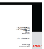 STEYR 6300 TERRUS CVT Stage IV Tractor Service Repair Manual (PIN ZFEX50001 and above)