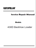 Caterpillar Cat 430D Backhoe Loader (Prefix BML) Service Repair Manual (BML04800 and up)