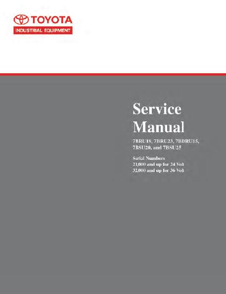TOYOTA 7BRU23 Reach Lift Truck Service Repair Manual