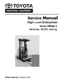 TOYOTA 7BPUE15 High Level Orderpicker Service Repair Manual