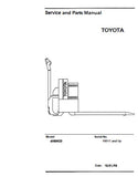 Toyota 6HBW20 Electric Pallet Jack Walkie Walk Service Repair Manual