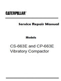Caterpillar Cat CS-663E Vibratory Compactor (Prefix ASF) Service Repair Manual (ASF00001 and up)