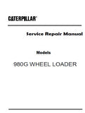 Caterpillar Cat 980G WHEEL LOADER (Prefix 2SR) Service Repair Manual (2SR00651 and up)