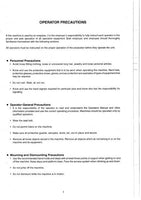 Takeuchi TB035 Compact Excavator Operator manual