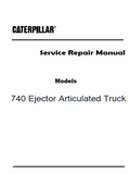 Caterpillar Cat 740 Ejector Articulated Truck (Prefix B1R) Service Repair Manual (B1R00001 and up)