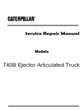 Caterpillar Cat 740B Ejector Articulated Truck (Prefix L4F) Service Repair Manual (L4F00001 and up)