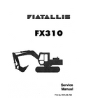 FiatAllis FX310 Excavator Service Repair Manual