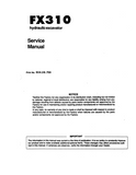 FiatAllis FX310 Excavator Service Repair Manual