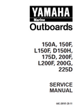 YAMAHA 175AET OUTBOARD Service Repair Manual L: 302440 -