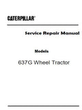 Caterpillar Cat 637G Wheel Scraper (Prefix DEY) Service Repair Manual (DEY00001 and up)