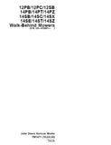 John Deere 14SZ Walk-Behind Mower Service Repair Manual