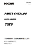 Kawasaki 70Z6 WHEEL LOADER Equipment Components Parts Catalogue Manual (Serial No. 70C7-0101 and up)
