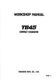 Takeuchi TB45 Compact Excavator Service Repair Manual
