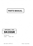 Kobelco SK35SR Mini Excavator Parts Catalogue Manual (SN: PX06501 to 06977)