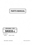 Kobelco SK035-2 Mini Excavator Parts Catalogue Manual (SN: PX02101 to 02944)