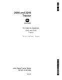 John Deere 2040 Tractor Service Repair Manual (tm1221)