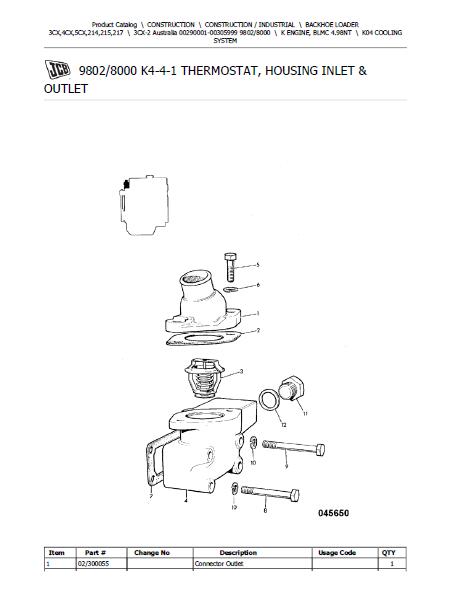 JCB 3CX-2 Australia BACKOHE LOADER Parts Catalogue Manual (Serial Number: 00290001-00305999)