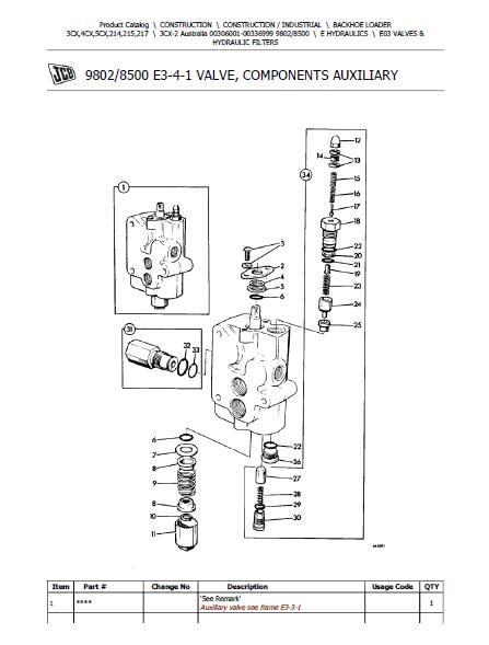 JCB 3CX-2 Australia BACKOHE LOADER Parts Catalogue Manual (Serial Number: 00306001-00336999)