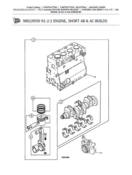 JCB 3CX-2 Australia BACKOHE LOADER Parts Catalogue Manual (Serial Number: 00337000-00399999)