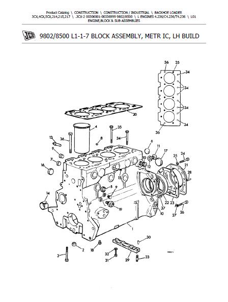 JCB 3CX-2 BACKOHE LOADER Parts Catalogue Manual (Serial Number: 00306001-00336999)