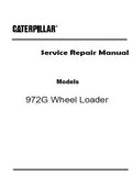 Caterpillar Cat 972G WHEEL LOADER (Prefix 9GW) Service Repair Manual (9GW00293 and up)