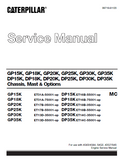 Caterpillar Cat DP25K MC Forklift Lift Trucks Service Repair Manual SN：ET18B-55001 and up