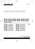 Caterpillar Cat DP20K FC Forklift Lift Trucks Service Repair Manual SN：ET18B-15001 and up
