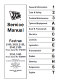 JCB 2135 FASTRAC Service Repair Manual SN：00738005-00738958