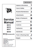 JCB 8015 Mini Excavator Service Repair Manual SN：1020000 to 1023999