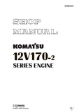 Komatsu 12V170-2 Series Engine Service Repair Manual